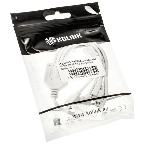Kolink ARGB 1-4 Splitterkabel - 30cm, weiß