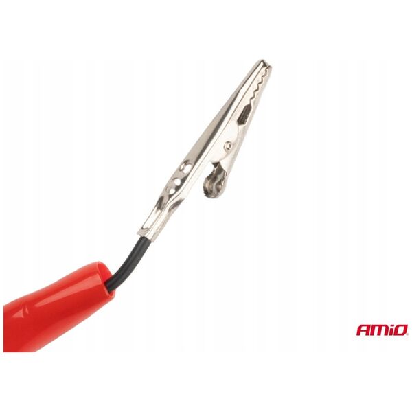 Samochodowy tester napięcia z zaciskiem krokodyl 6-12v amio-04272