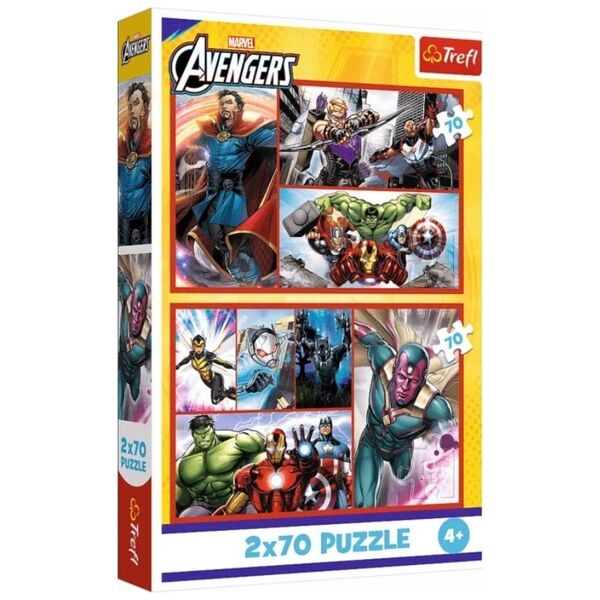 PUZZLE 2X70EL TREFL ZOSTAN BOHATEREM MARVEL P12