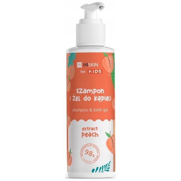 HISKIN_Kids szampon i żel do kąpieli Brzoskwinia i Papaja 280ml