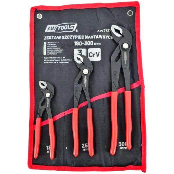 AWTOOLS ZESTAW SZCZYPIEC NASTAWNYCH 3szt. (7/10/12")