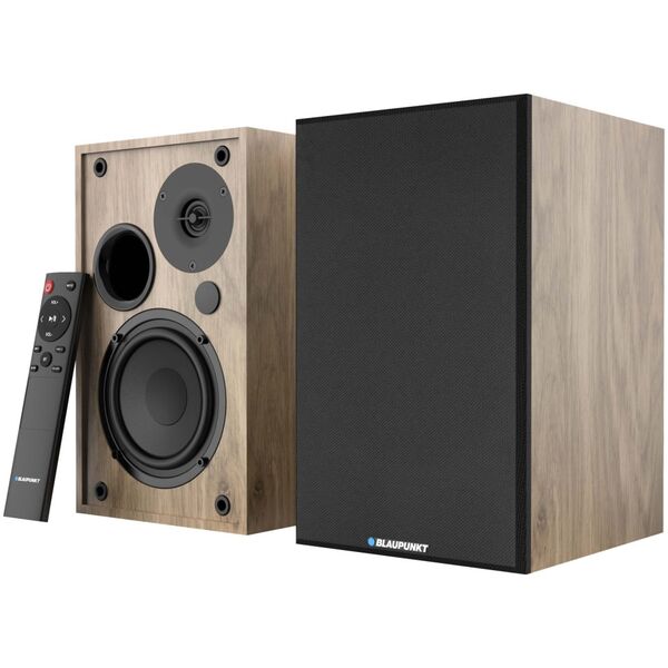 GŁOŚNIKI PÓŁKOWE BS-40OK BRĄZOWE (BLUETOOTH, 2x60W, 2xRCA, BASS-REFLEX, PILOT)