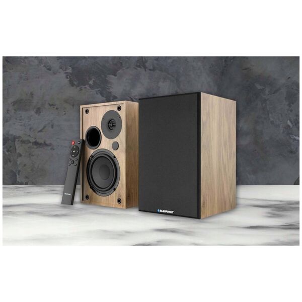 GŁOŚNIKI PÓŁKOWE BS-40OK BRĄZOWE (BLUETOOTH, 2x60W, 2xRCA, BASS-REFLEX, PILOT)