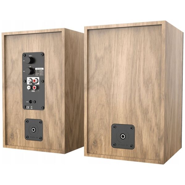 GŁOŚNIKI PÓŁKOWE BS-40OK BRĄZOWE (BLUETOOTH, 2x60W, 2xRCA, BASS-REFLEX, PILOT)