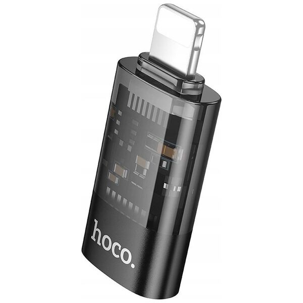 HOCO adapter OTG Lightning (męski) do Typ C (żeński) UA36A transparentny czarny