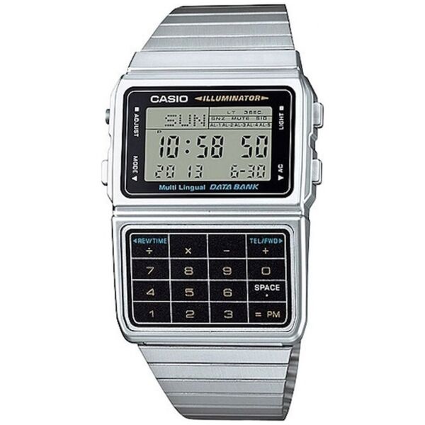 Zegarek Casio Zegarek Unisex Casio DATABANK CALCULATOR STEEL - Matt case