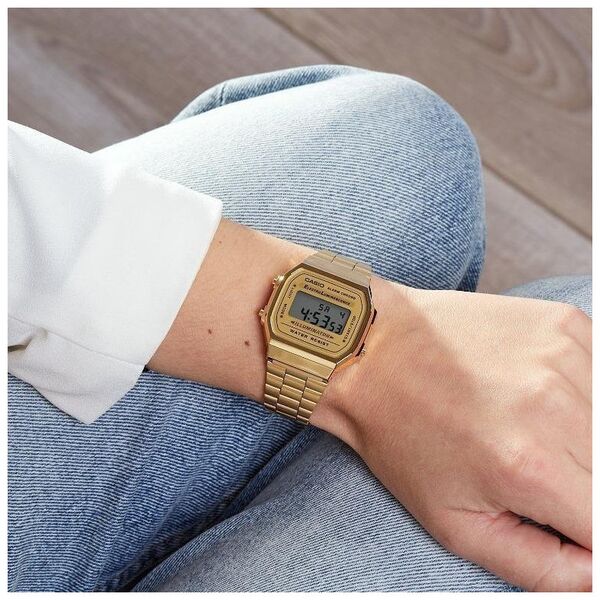 Zegarek Casio ZEGAREK MĘSKI CASIO A168WG-9W (zd088b) - KLASYKA