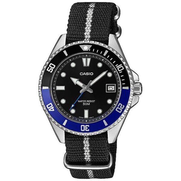 Zegarek Casio Zegarek męski Casio MDV-10C-1A2VEF czarny