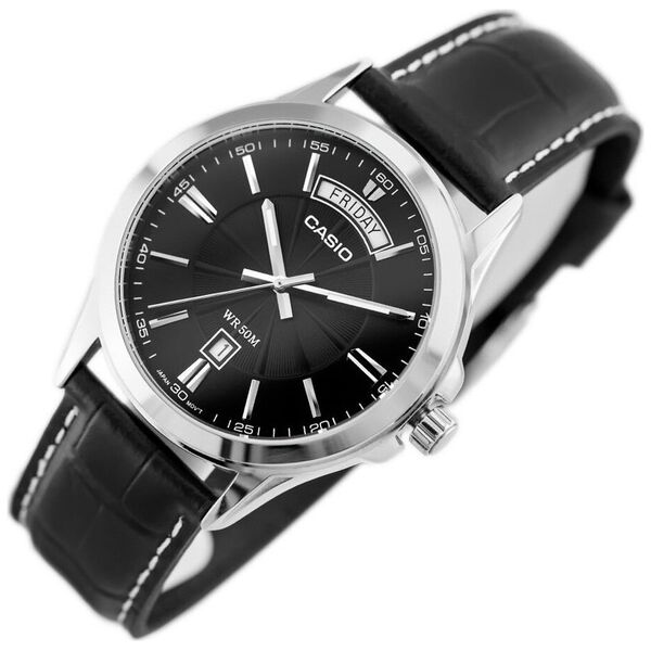 Zegarek Casio Zegarek marki Casio model MTP-1381L kolor Czarny. Akcesoria męski. Sezon: Cały rok NoSize