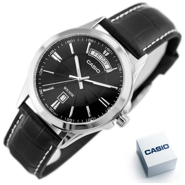 Zegarek Casio Zegarek marki Casio model MTP-1381L kolor Czarny. Akcesoria męski. Sezon: Cały rok NoSize
