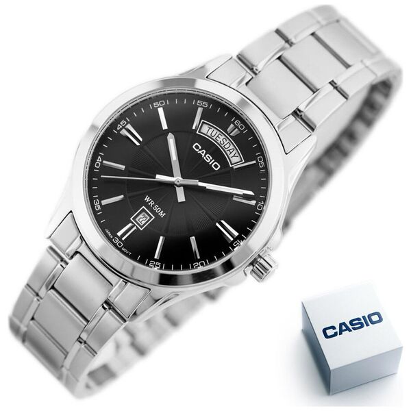 Zegarek Casio Zegarek marki Casio model MTP-1381D kolor Szary. Akcesoria męski. Sezon: Cały rok NoSize