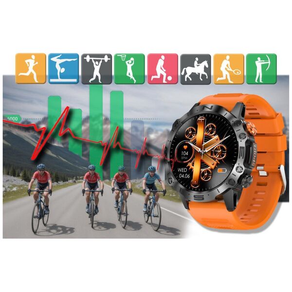 Smartwatch Gravity SMARTWATCH MĘSKI GRAVITY GT20-3 - AMOLED, DODATKOWY PASEK (sg024c) NoSize