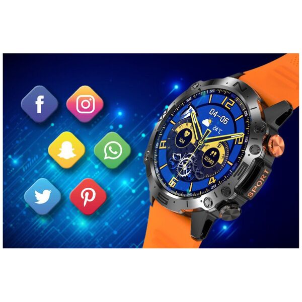 Smartwatch Gravity SMARTWATCH MĘSKI GRAVITY GT20-3 - AMOLED, DODATKOWY PASEK (sg024c) NoSize