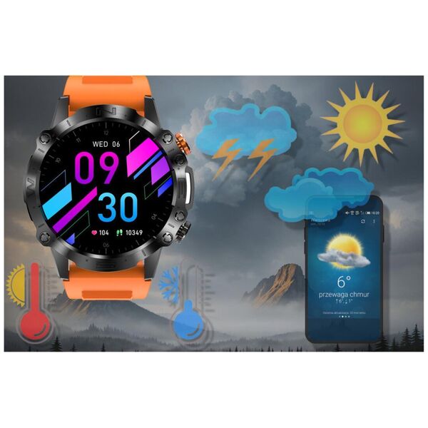 Smartwatch Gravity SMARTWATCH MĘSKI GRAVITY GT20-3 - AMOLED, DODATKOWY PASEK (sg024c) NoSize