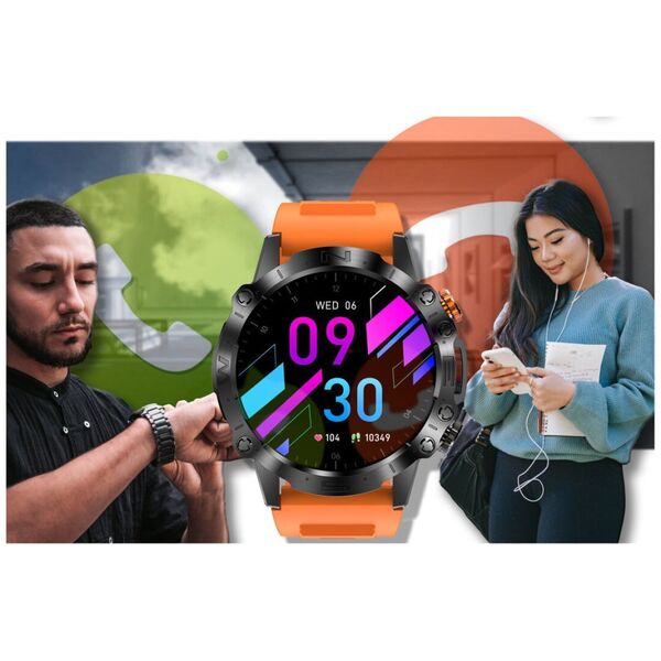 Smartwatch Gravity SMARTWATCH MĘSKI GRAVITY GT20-3 - AMOLED, DODATKOWY PASEK (sg024c) NoSize