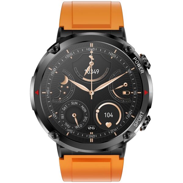 Smartwatch Gravity Zegarek męski SMARTWATCH GRAVITY GT21-2 BK/OG/BK
