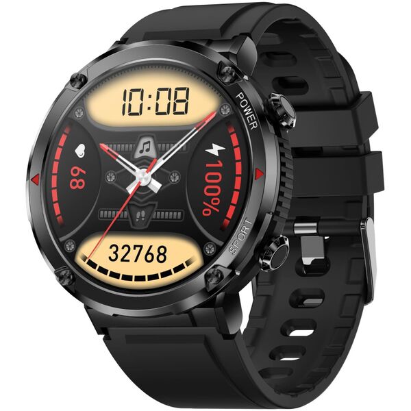 Smartwatch Gravity Zegarek męski SMARTWATCH GRAVITY GT21-1 BK/BK STEEL/BK