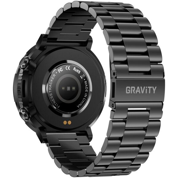 Smartwatch Gravity Zegarek męski SMARTWATCH GRAVITY GT21-1 BK/BK STEEL/BK
