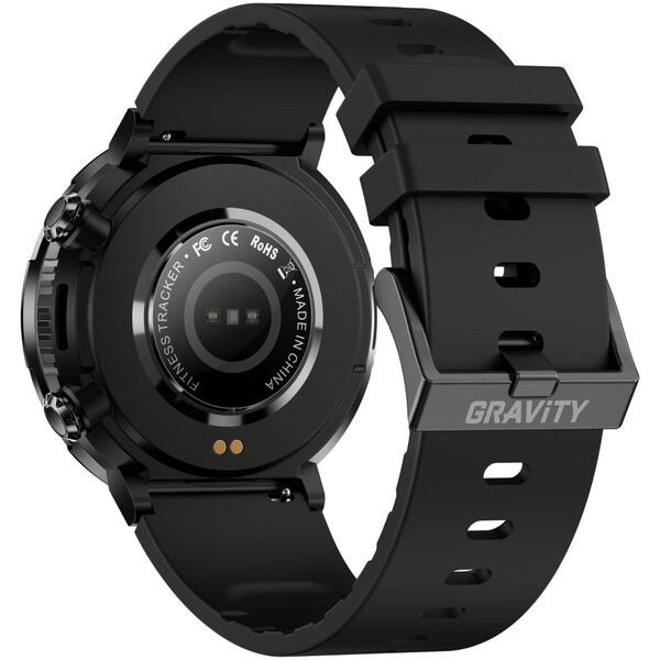 Smartwatch Gravity Zegarek męski SMARTWATCH GRAVITY GT21-1 BK/BK STEEL/BK