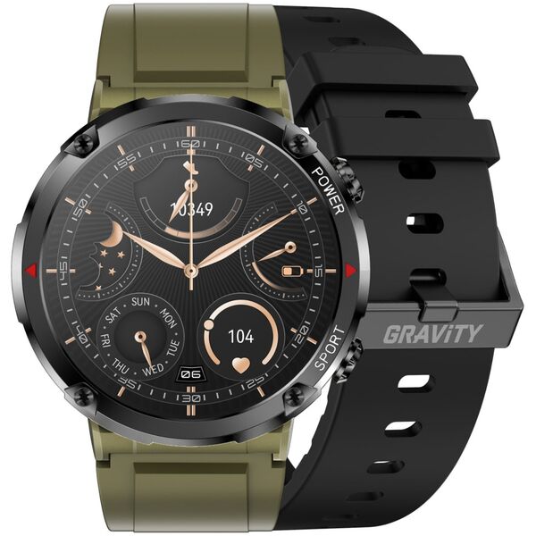 Smartwatch Gravity Zegarek męski SMARTWATCH GRAVITY GT21-7 khaki/khaki/BK