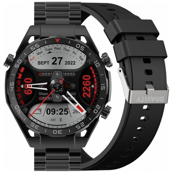Smartwatch Gravity Zegarek męski SMARTWATCH GRAVITY GT13-1 BK/BK/BK