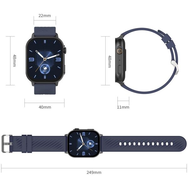 Smartwatch Gravity Zegarek SMARTWATCH GRAVITY GT15-9 SR/SR/BK