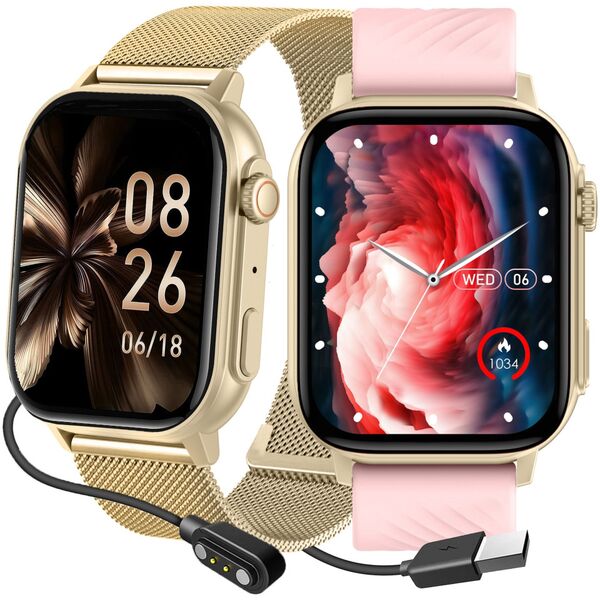 Smartwatch Gravity Zegarek SMARTWATCH GRAVITY GT15-7 GD/GD/PK