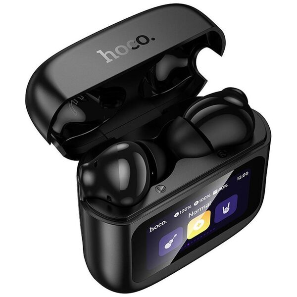 HOCO słuchawki bezprzewodowe bluetooth z ekranem dotykowym TWS EQ14 czarne