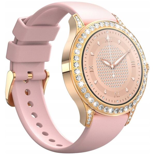 Smartwatch Damski Veltori VT360-1 Różowy Pasek Silikonowy