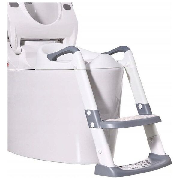 Primabobo PRIMABOBO A soft toilet seat with a ladder, grey, D6839G