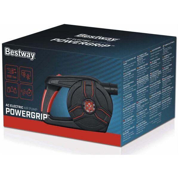 Bestway Bestway poręczna Pompka elektryczna PowerGrip 3 adaptery 62258