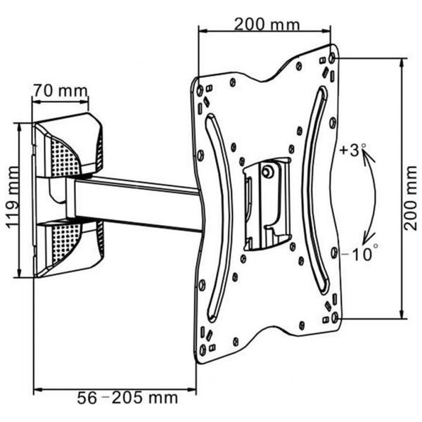Cabletech Uchwyt ścienny LEC-UCH0215 13'' - 55''