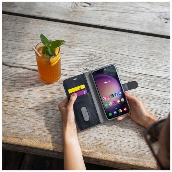Fixed Opus | Book Case | Xiaomi | Redmi Note 14 5G | Leather | Juodas