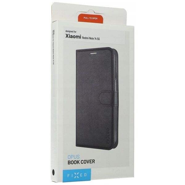 Fixed Opus | Book Case | Xiaomi | Redmi Note 14 5G | Leather | Juodas
