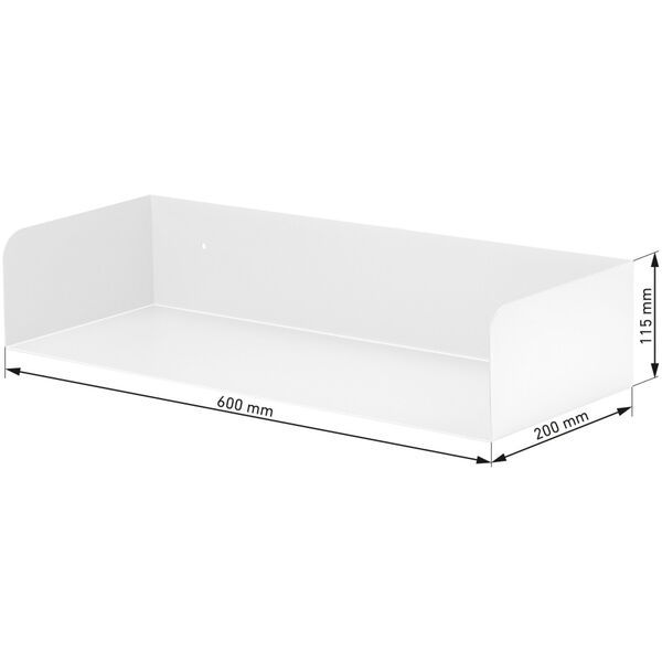 SHELF+ SHOWCASE 600X200X115 MM WHITE