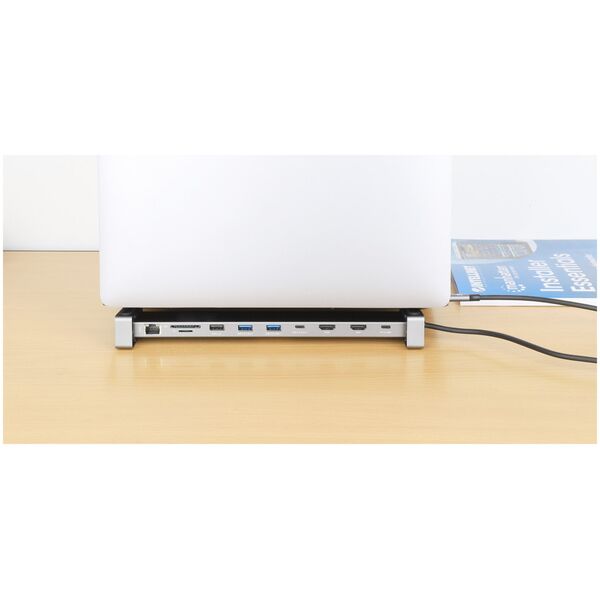 Manhattan 190398 stacja dokująca Przewodowa USB 3.2 Gen 1 (3.1 Gen 1) Type-C Szary