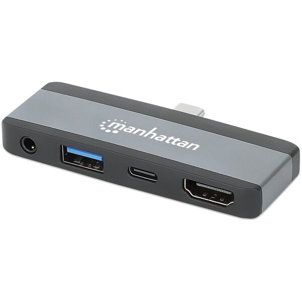 Manhattan 190404 stacja dokująca Przewodowa USB 3.2 Gen 2 (3.1 Gen 2) Type-C Szary