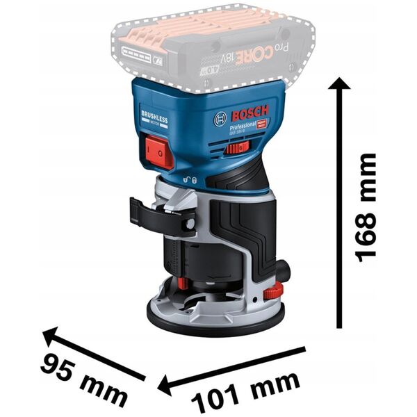 BOSCH.EDGE MILLING MACHINE GKF 18V-8 SOLO SET LB