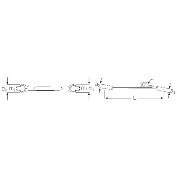 Stahlwille Klucz oczkowy dwustronny otwarty 22x24mm , OPEN-RING