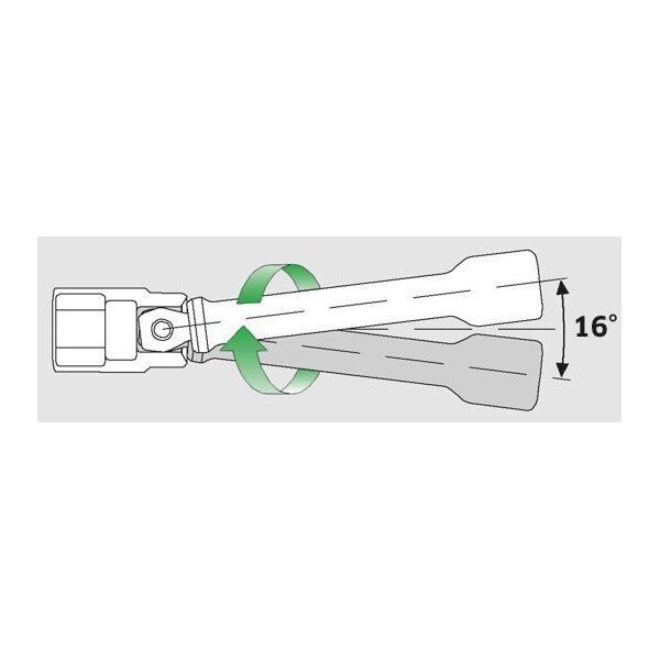 Stahlwille Przedłużka kątowa 1/4" L=150mm z przegubem wobble-drive STAHLWILLE