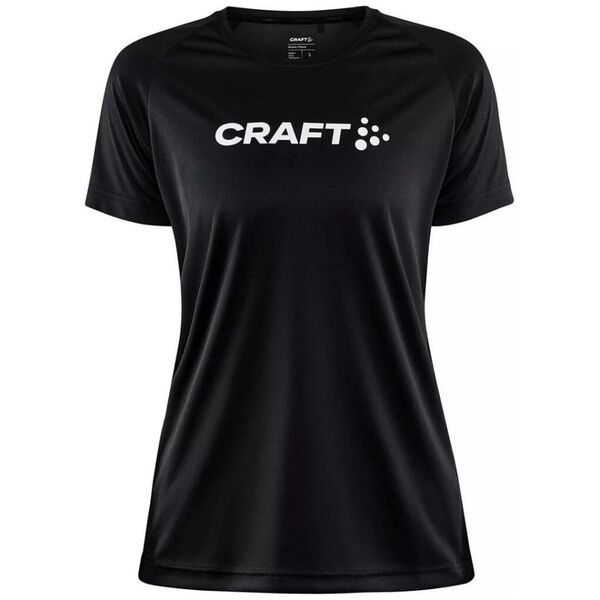 Damska koszulka Craft CORE UNIFY LOGO TEE W czarny rozmiar S