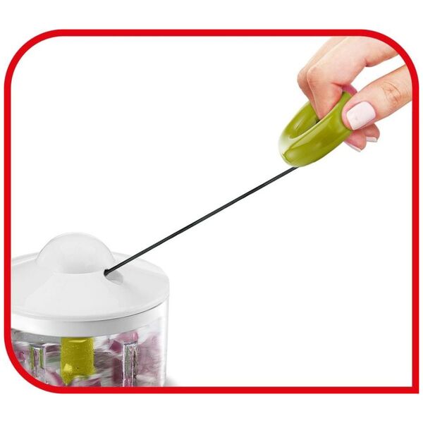 Tefal 5 sekundowy chopper: Szybkie i łatwe siekanie dzięki dwóm niezależnym ostrzom - K1330404