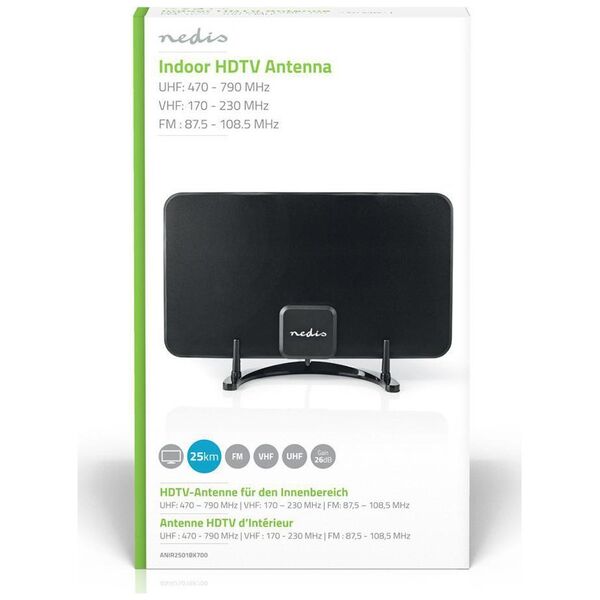 Antena RTV Nedis ANTENA TV WEWNĘTRZNA NEDIS ANIR2501BK700