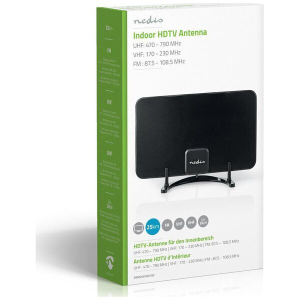 Antena RTV Nedis ANTENA TV WEWNĘTRZNA NEDIS ANIR2501BK700