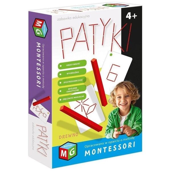 Multigra Montessori -zabawka edukacyjna patyki 05945