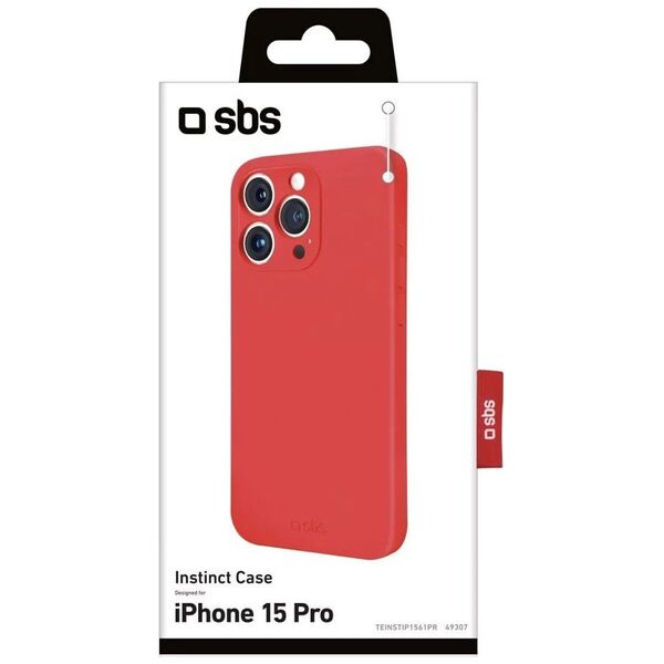 SBS - Case Instinct for iPhone 15 Pro, red standard