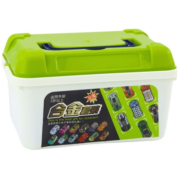 Zestaw Resoraków w Walizce Samochody Kolorowe 30 szt LEAN Toys