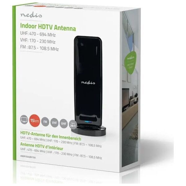 Nedis ANIR1504BK700 antena telewizyjna Wewnętrzna 28 dB