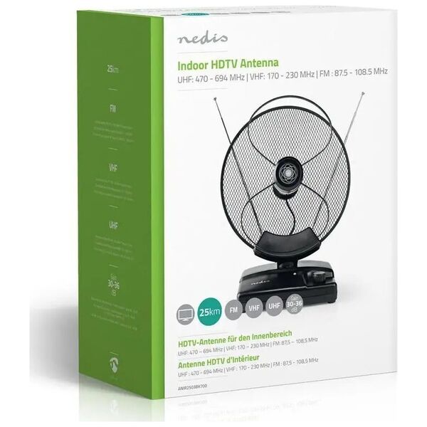Nedis ANIR2503BK700 antena telewizyjna Wewnętrzna
