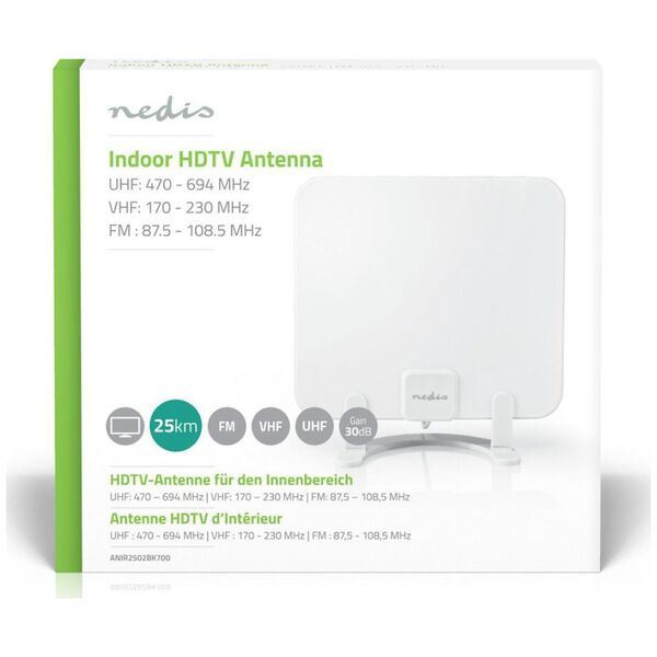 Nedis ANIR2502BK700 antena telewizyjna Wewnętrzna